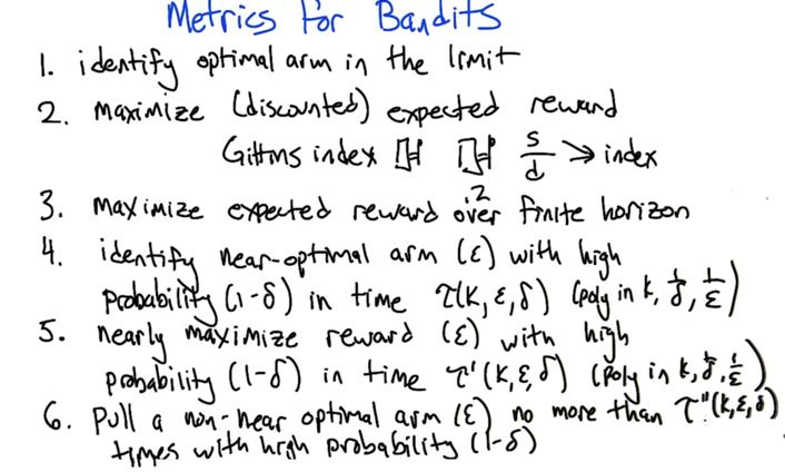 Metrics for Bandits