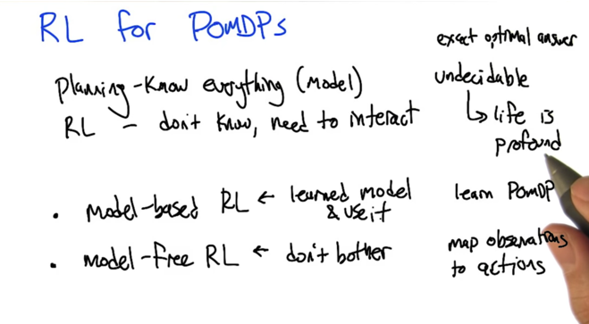 RL for POMDPs