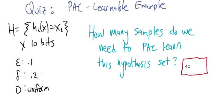 Quiz 9: PAC Learnable Example